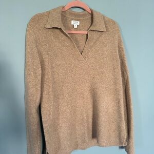 J. Crew Women's V-Neck Sweater in Soft Tan